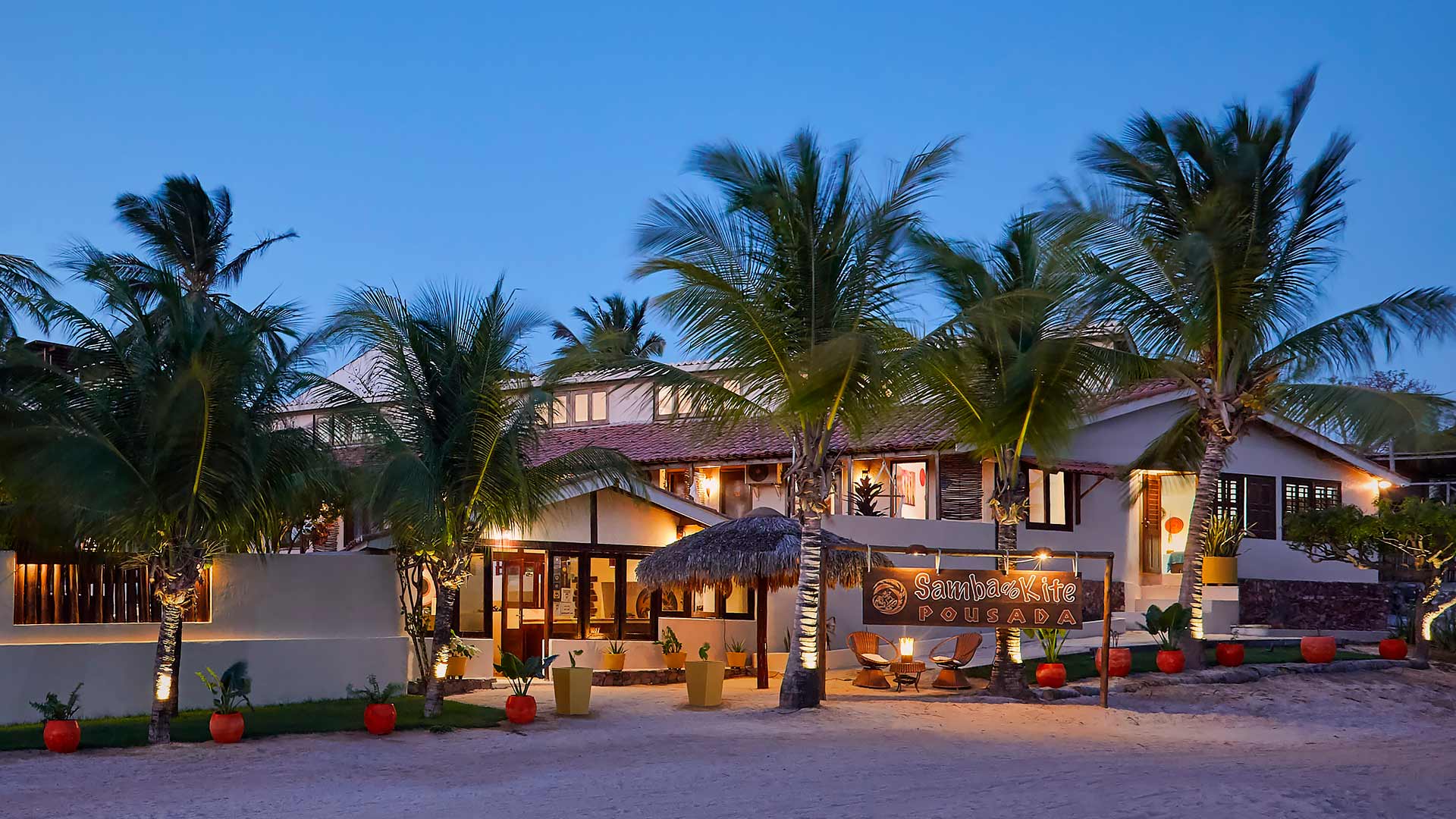Front photo of the inn in Jericoacoara